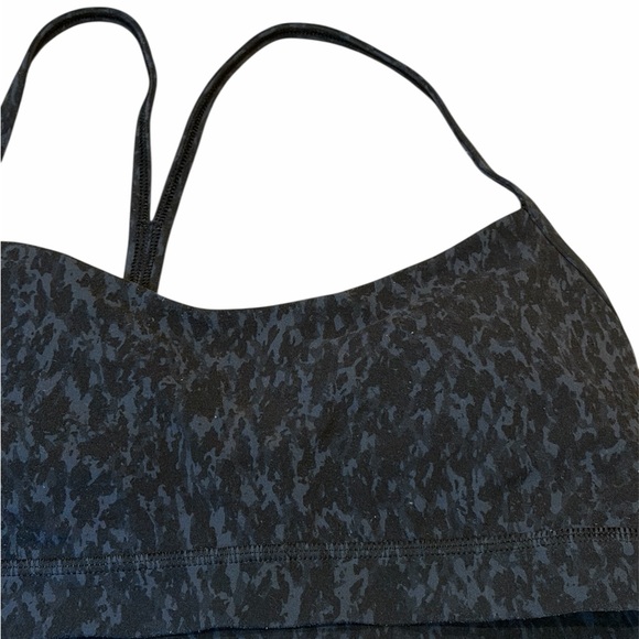 Lululemon Razor Back Black Patterned Sports Bra - Picture 3 of 4